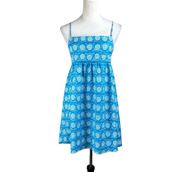 Smith & Quinn Blue Floral Print Open Back Strappy Mini Babydoll Dress - Picture 1 of 10